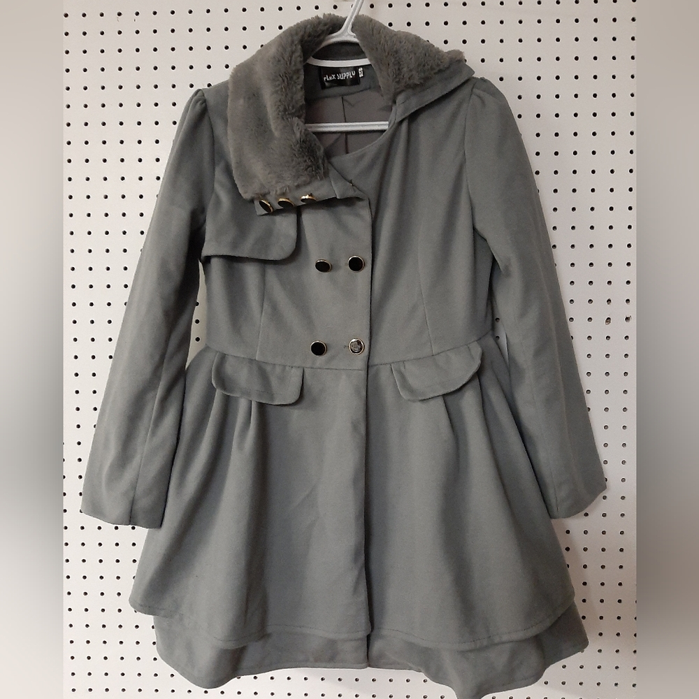 Flex Supply Peplum Coat ~ Size Med - Picture 2 of 5